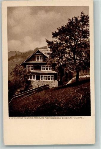 9642 Wintersberg Ebnat-Kappel 1925 Gebrauchsspuren Ferienheim Bendeli AK