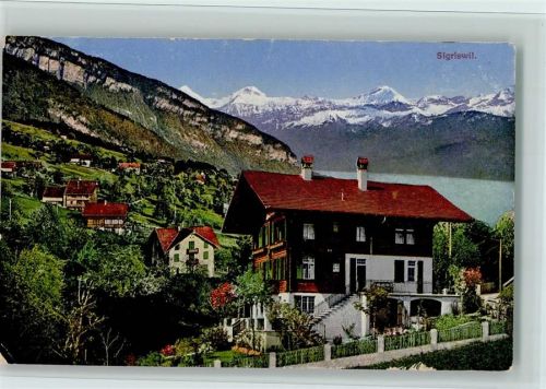 3655 Sigriswil 1918 - Eckknick, gute Erhaltung AK