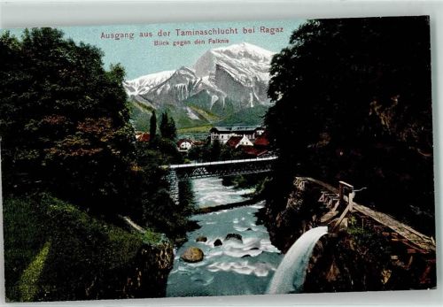 7310 Bad Ragaz 1910 - Ausgang der Taminaschlucht