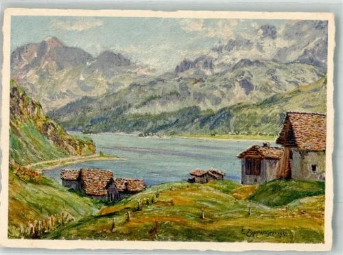 7516 Maloja Künstlerkarte sign. Zuppinger, E.