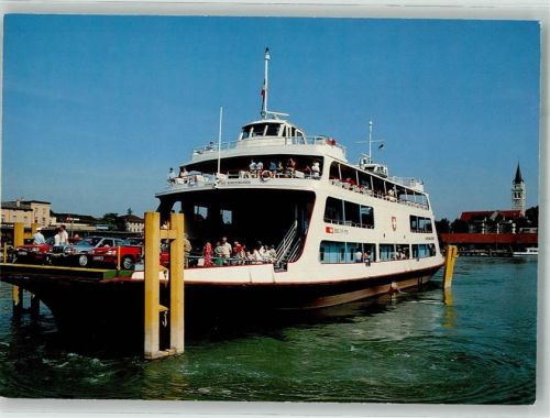 8590 Romanshorn Foto AK Hafen Auto- Fähre