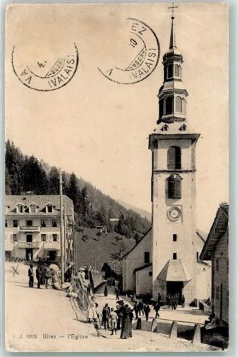 1873 Val-d'Illiez 1910 Gebrauchsspuren Kirche