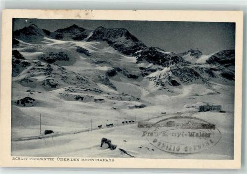 Bernina 1913 - Schlittenpartie über den Pass Winter