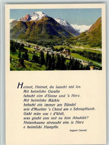 7504 Pontresina - Ortsansicht Gedicht August Corrodi