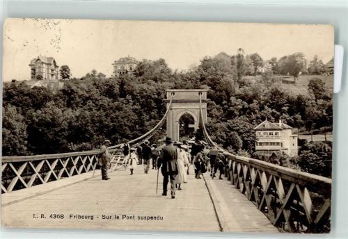 1700 Fribourg Freiburg 1912 - Grand Pont Suspendu