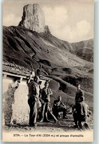 Tour d´Aï 1908 - Groupe d armaillis