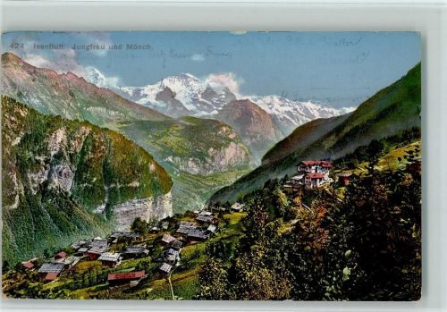 3822 Isenfluh 1913 - Jungfrau und Mönch