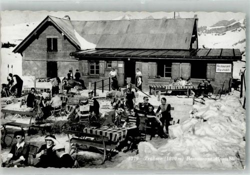 Trübsee 1957 Winter Gasthaus Alpstubli