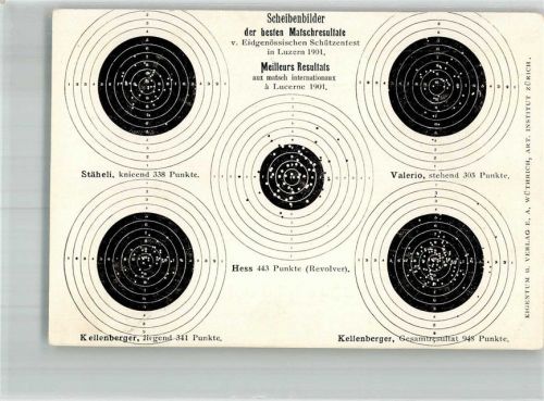 6000 Luzern Lucerne Foto AK Schützenfest 1901 Scheibenbilder