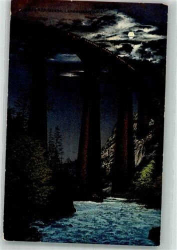 7477 Filisur 1914 Mondschein Eisenbahn Landwasserviadukt