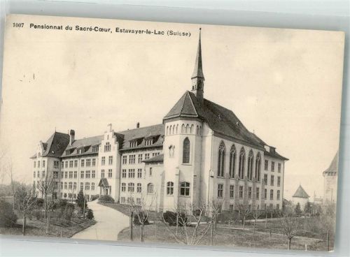 1470 Estavayer-le-Lac Foto AK Pensionnat du Sacré-Coeur
