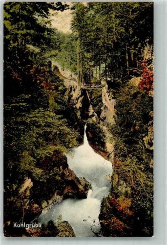 8750 Glarus 1913 Foto AK Kohlrübli Wasserfall