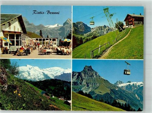 6390 Engelberg Foto AK Seilbahn Gasthaus Kiosk Brunni