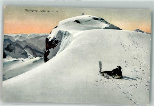 Titlis BE Winter Titlisspitze Bergsteiger