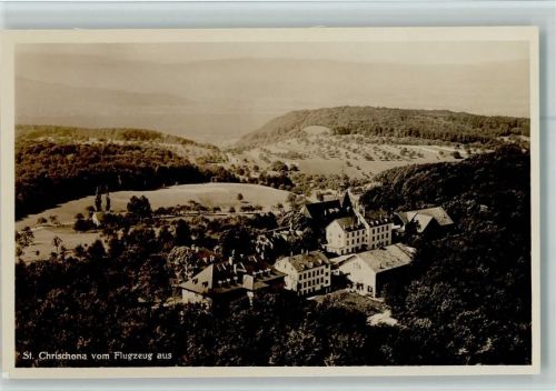 St Chrischona - Luftbild - Strähle 9558 - sehr gute Erhaltung AK