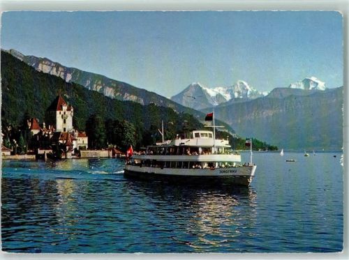 3653 Oberhofen am Thunersee - Thunersee Motorschiff Jungfrau Eiger Mönch Jungfrau