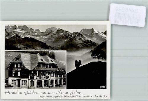 3625 Heiligenschwendi FOTO KEINE AK Foto 10 cm x 7 cm Hotel Alpenblick