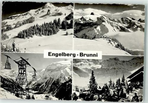 Brunni - Gasthaus Sonnenterrasse Seilbahn Winter Hüttenstempel