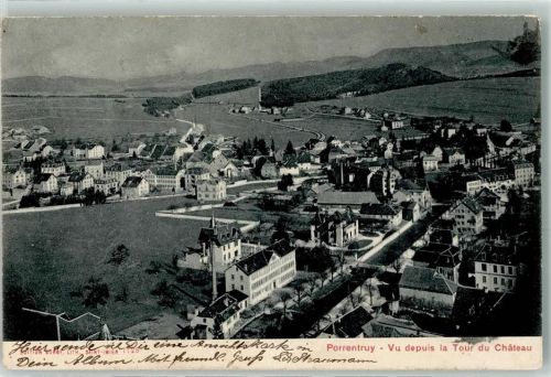 2900 Porrentruy Pruntrut 1902 - Vogelschau Vu depuis la Tour du Chateau