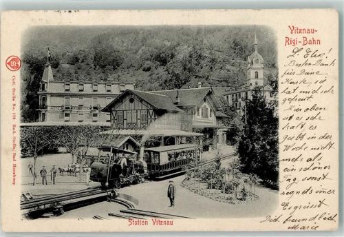 6354 Vitznau 1902 Gebrauchsspuren Vitznau-Rigi-Bahn Serie 17 Karte Nr. 2