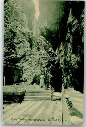 7312 Pfäfers 1910 Foto AK Taminaschlucht Foto Fetzer