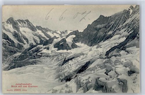Scheidegg - 1907 Jungfraubahn Blick auf das Eismeer AKU1