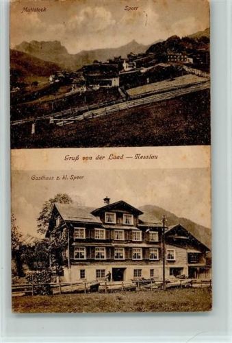 9650 Nesslau 1921 - Gasthaus z. kl. Speer , Speer AK