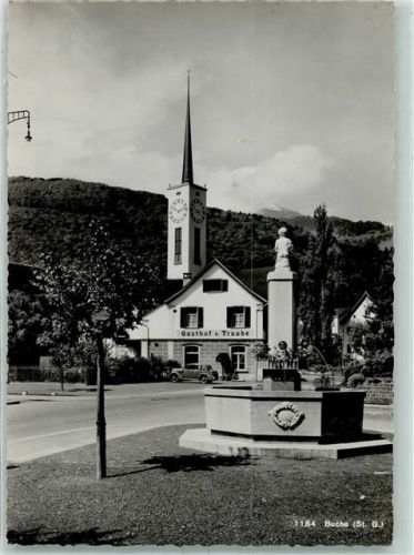 9470 Buchs SG 1948 Gebrauchsspuren Oldtimer Brunnen