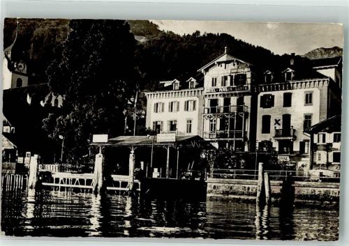 6375 Beckenried 1949 Foto AK Hotel sonne