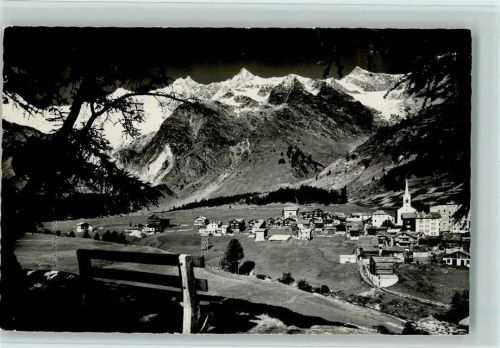 3906 Saas-Fee - Saas-Fee gegen Dom Südlenzspitze und Ulrichshorn