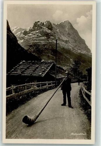Alphornbläser Motiv Schweiz