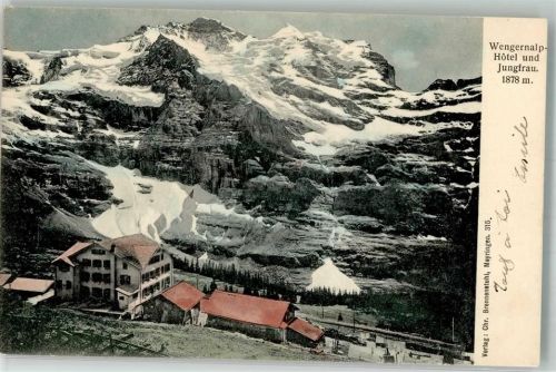 Wengernalp 1904 Foto AK Hotel Wengernalp