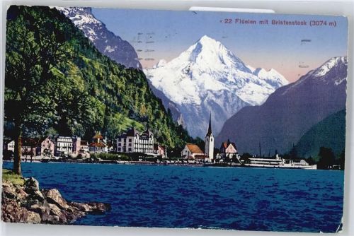 6454 Flüelen - Vierwaldstättersee Kirche Schiff Bristenstock AKU2