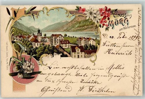 8877 Murg 1899 Lithographie Wallensee Verlag Künzli Nr 1064