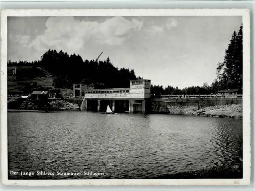 Fribourg - Der junge Sihlsee Staumauer Schlagen