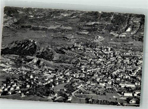 1950 Sion Sitten 1958 Foto AK Fliegeraufnahme
