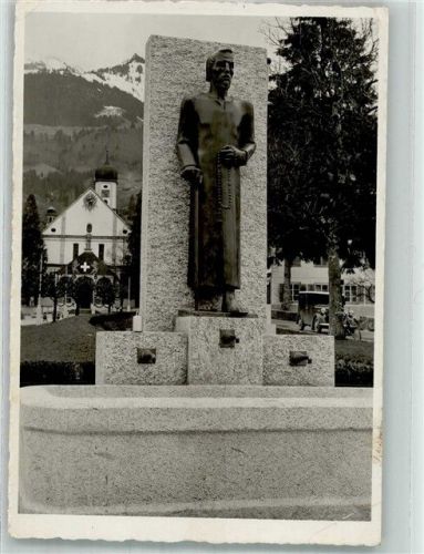 6072 Sachseln 1937 Gebrauchsspuren Denkmal Bruder-Klausen-Brunnen