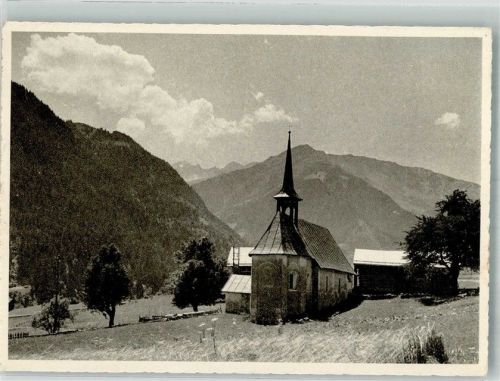 Oberbetruns Alm 1940 Foto AK Kirche Kapelle St. Katharina