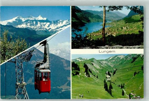 6078 Lungern Foto AK Seilbahn Wetterhorngruppe Gondelbahn Turren