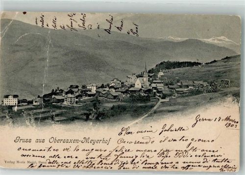 7134 Obersaxen Meierhof 1903 Gebrauchsspuren Meyerhof Großer Bug
