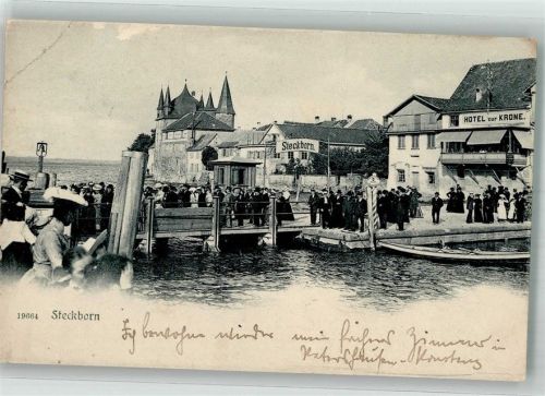 8266 Steckborn 1908 Gebrauchsspuren Schloss hot zur Krone Anlagestelle