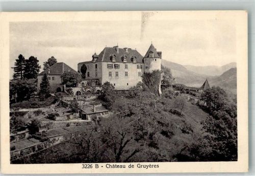 1663 Gruyères 1928 Foto AK Schloss Greyerz