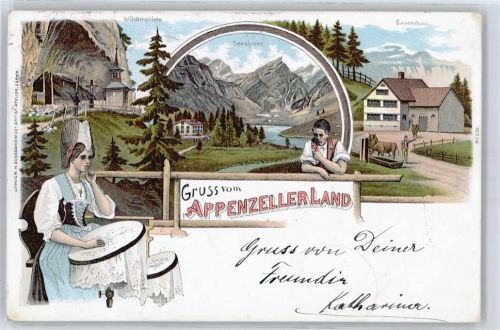 9050 Appenzell Hirschberg - Trachten, Wildkirchlein, Bauernhaus