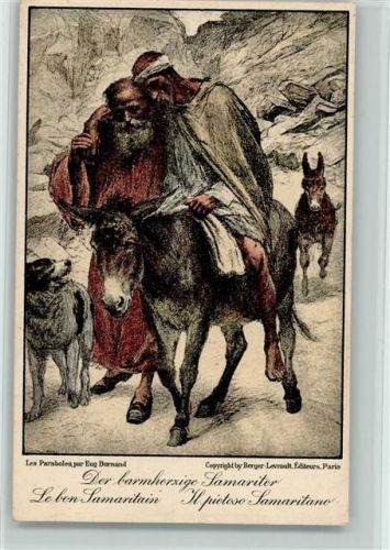 Schweizer Samariterbund - barmherzige Samariter mit Esel Motiv Schweiz 1925