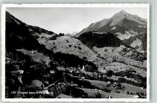 1863 Le Sépey Ormont-Dessous Foto AK Piz Chaussy Cergnat