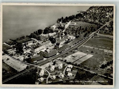 9326 Horn Foto AK Fliegeraufnahme Fabrik Oel und Fettwerke Sais