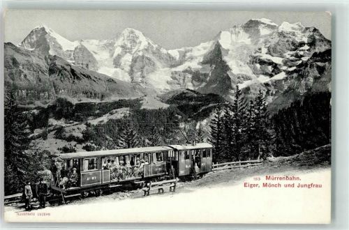 3825 Mürren Gebrauchsspuren Mürrenbahn eiger Mönch und Jungfrau Eisenbahn