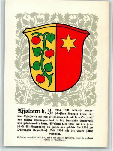 8910 Affoltern am Albis Künstlerkarte Wappen