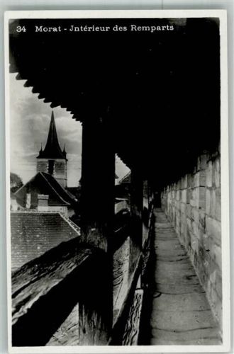 3280 Murten Morat Foto AK Stadtmauer