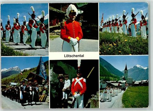 3919 Blatten Lötschen - Segensonntag Grenadiere Lötschental Trachten Uniform